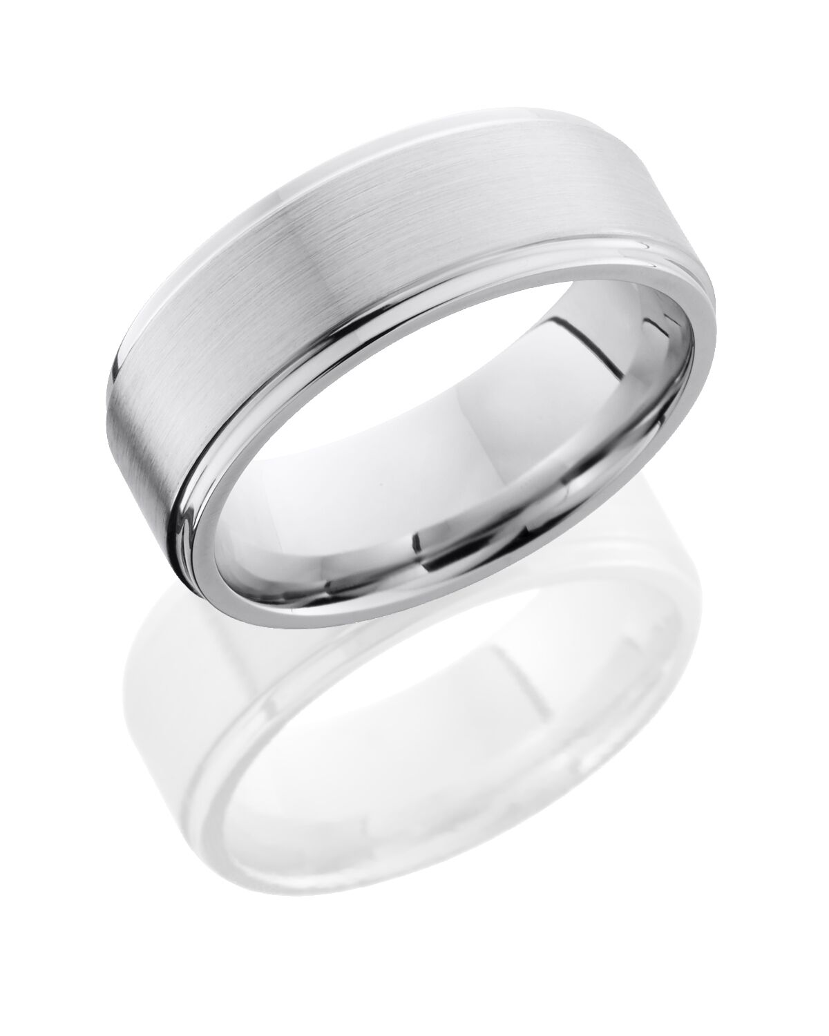 Cobalt chrome flat band with grooved edges LB307