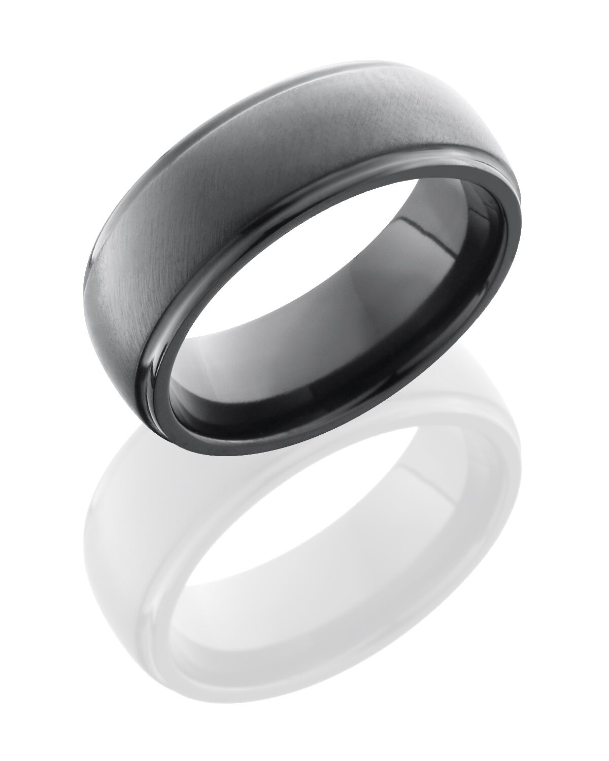 Zirconium band with grooved edges LB815