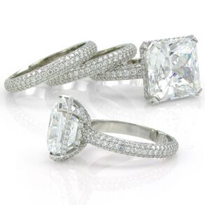 Exquisite Micropave Wedding Trio