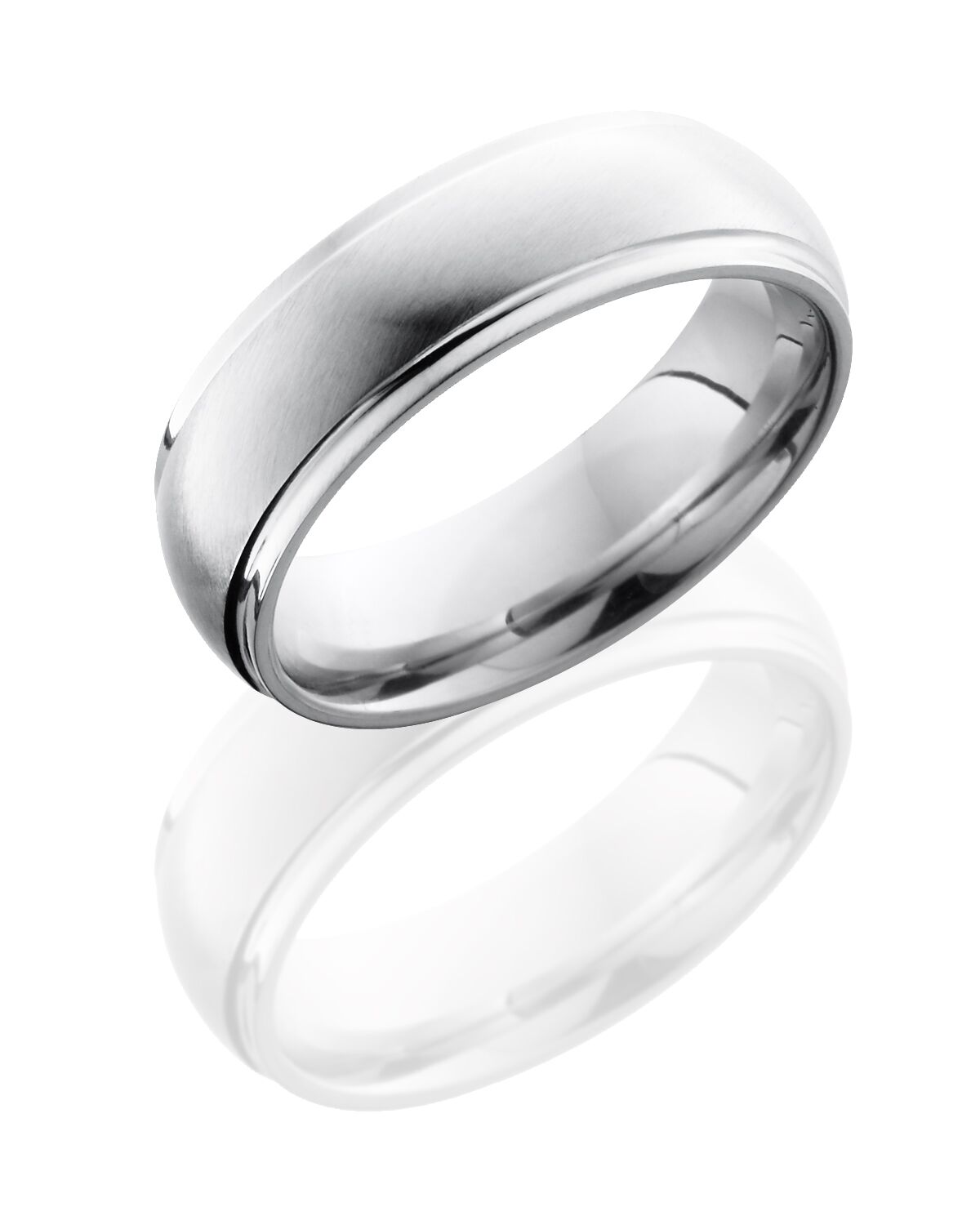 Cobalt chrome domed band with grooved edges LB304