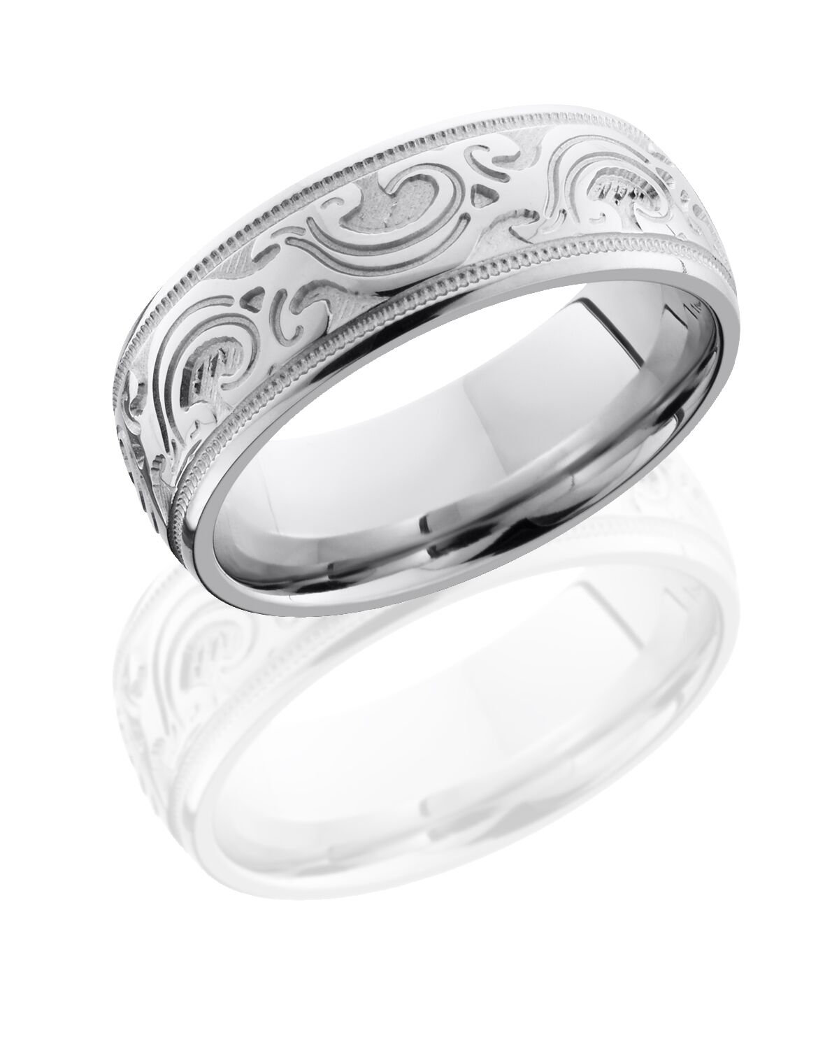 Cobalt chrome flat band with pattern LB314