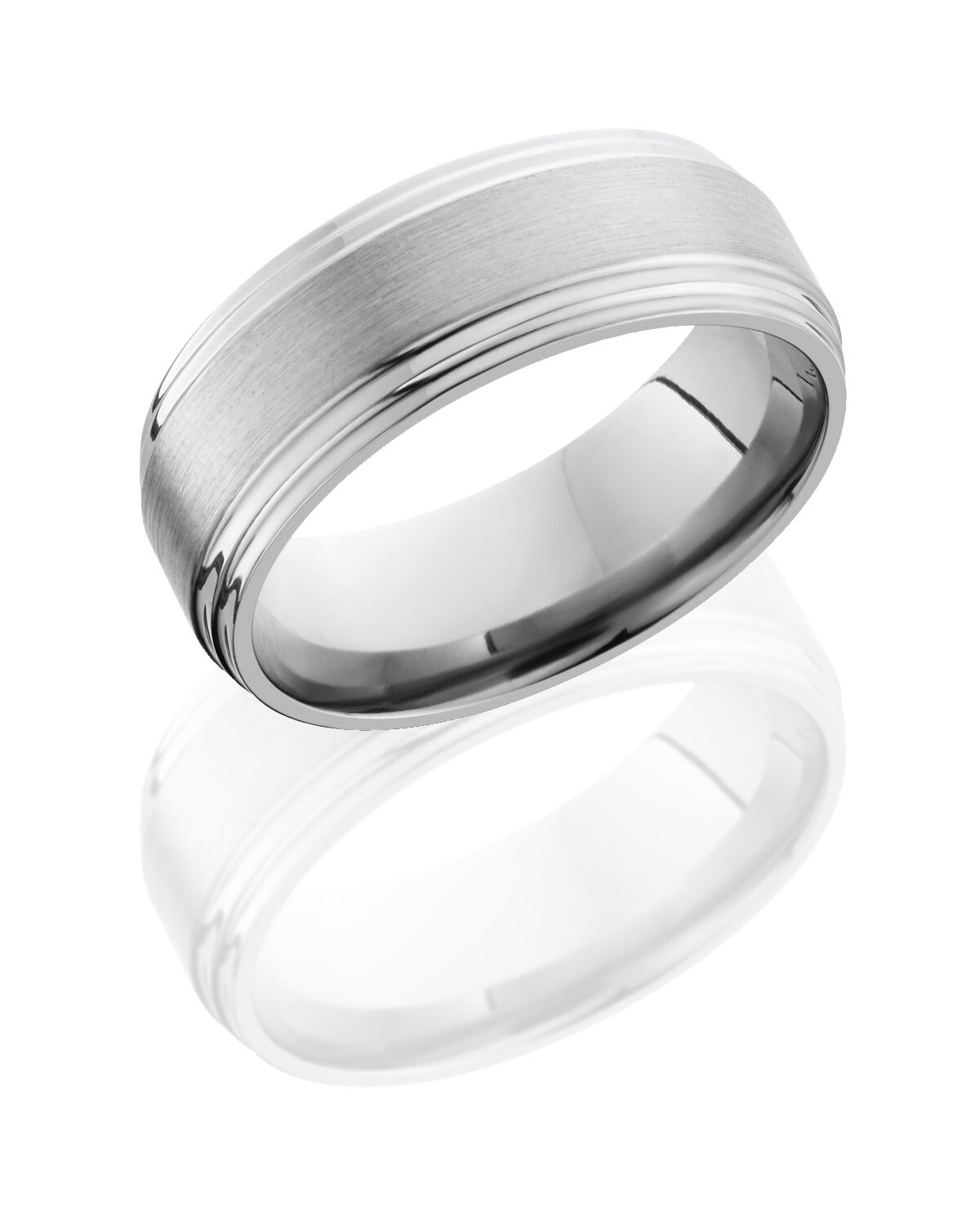 Titanium band with double gooved edges LB606